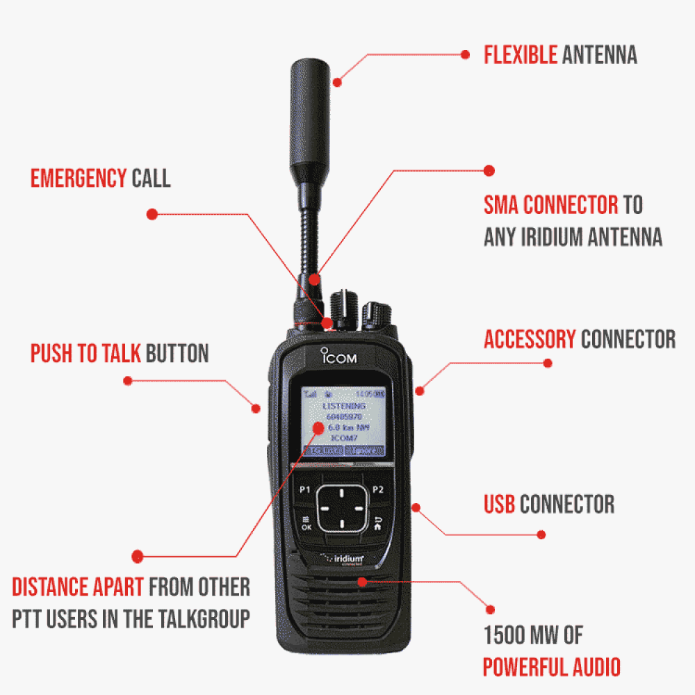 SAT100 Satellite Radio Quality TwoWay Radios